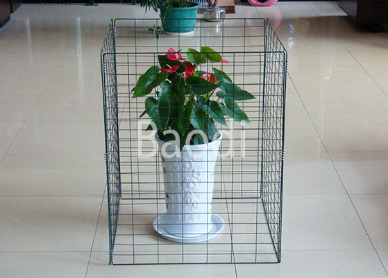 Poubelle de compost de fil de PVC de vert de Collpasible 690 x 890mm, panneaux d'écran de grillage