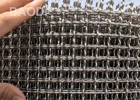 316L 2&quot; écran de fil serti par replis a galvanisé le double fer de tissage