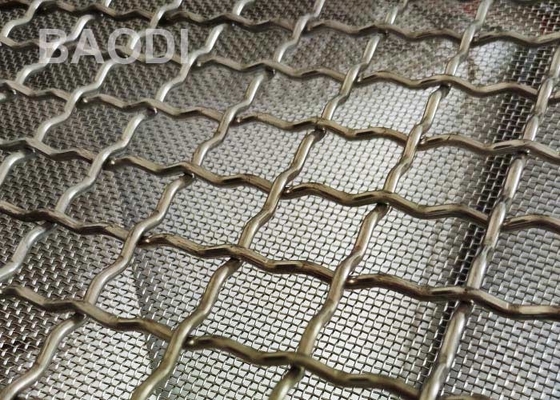 2 pouces ont serti par replis le fil tissé Mesh Stainless Aluminum Screen Antislip