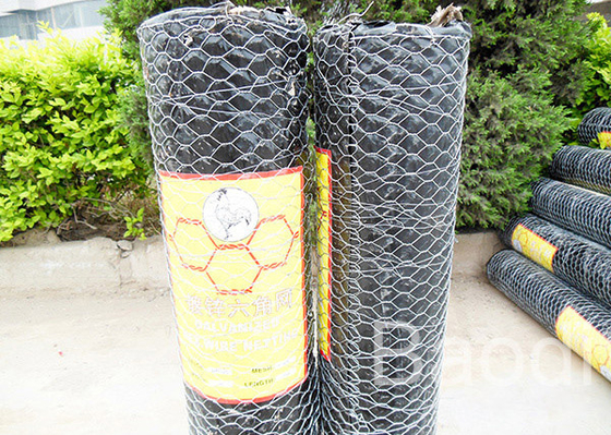 Forme hexagonale galvanisée roulée de grillage de poulet de fer pour la rambarde de route