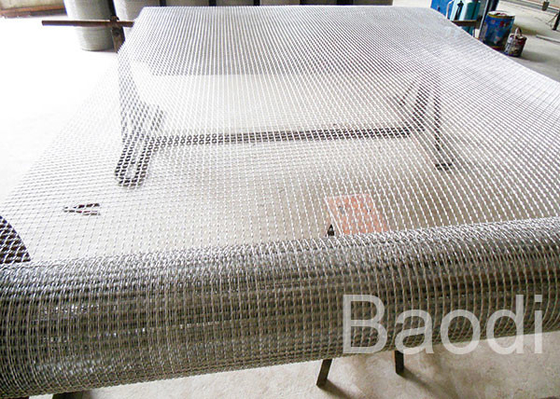 Maille en acier carrée d'écran pour la construction, écran de grillage tissé par aluminium