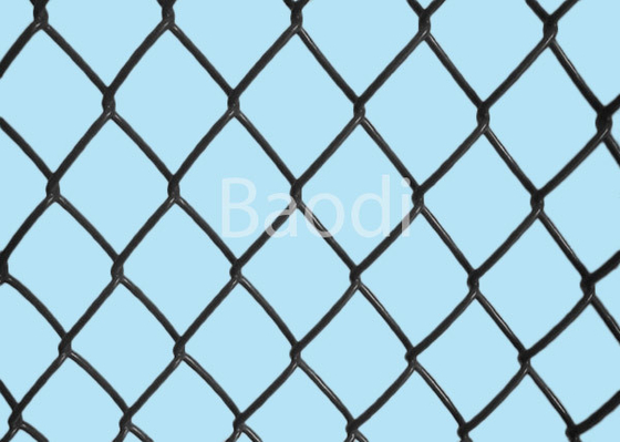 Barrière en plastique noire de maille de maillon de chaîne avec le matériel de fil d'acier au carbone taille de 0.9m - de 2.1m