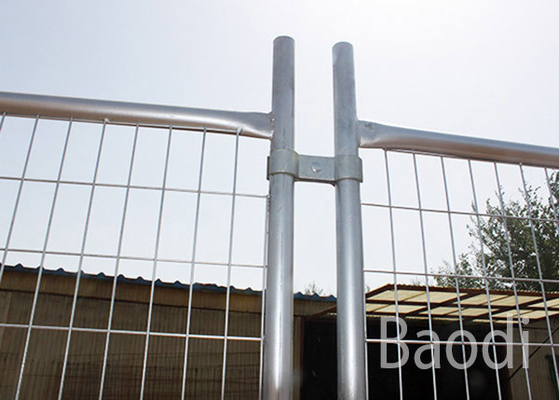 Matériel à faible teneur en carbone de fil de fer de barrière provisoire de maille soudé par courrier rond avec des pieds