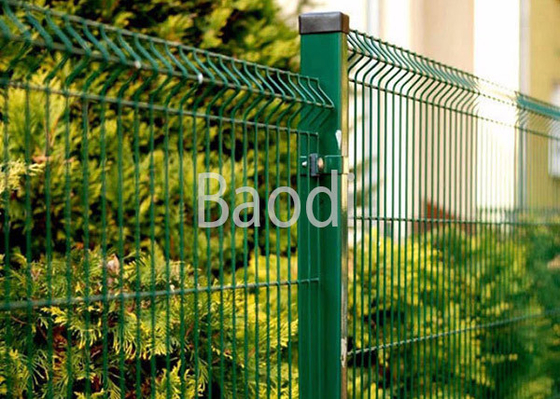 La barrière verte de grillage de polyester, facile installent les panneaux soudés de barrière de sécurité