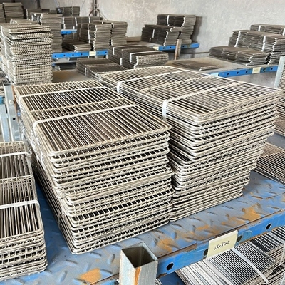 Plateau de cuisson en acier inoxydable à grille en acier soudé à maillage lourd