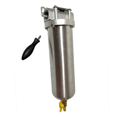 Filtre à eau en acier inoxydable de 20 pouces à haut débit poli pour cartouches de 4,5 pouces Capacité 2000ml