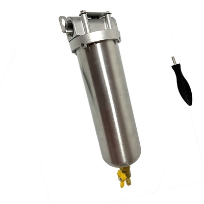 2000ml Capacité 10 pouces en acier inoxydable Filtre de préfiltration d'eau pour les applications de filtration à cartouche unique