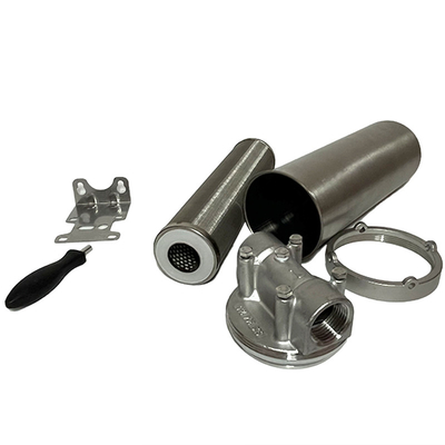 Filtrage de l'eau en acier inoxydable de 20 pouces Cartouche unique Filtre de logement manuel Source et fonctionnement