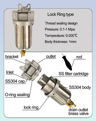 Intégration/sortie du filtre DEF poli 1/2&quot; / 3/4&quot; / 1&quot; pour une installation universelle sur divers véhicules et équipements diesel