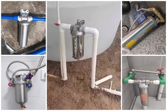 Préfiltre en acier inoxydable de 10 pouces pour une circulation optimale de l' eau dans les ménages