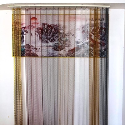 Maillage en fil spirale des rideaux modernes en chaîne pour le design contemporain