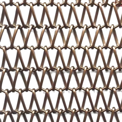 Espaces intérieurs Élégance architecturale moderne Panneaux de treillis métalliques en cuivre et laiton avec 69,6% de surface ouverte
