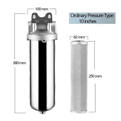 Préfiltre à flux modulaire en acier inoxydable longueur de cartouche de filtre 10&quot; pour SS304/SS316 et type de pression ordinaire