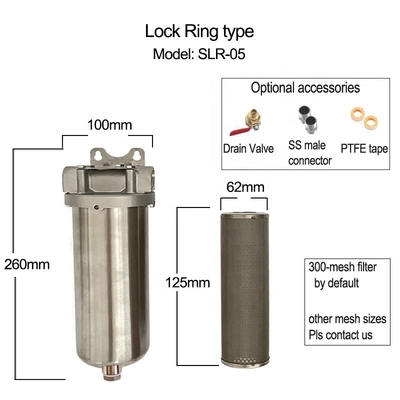 Chambres de préfiltres de traitement des eaux commerciales en acier inoxydable durable et poli pour applications résistantes à la corrosion