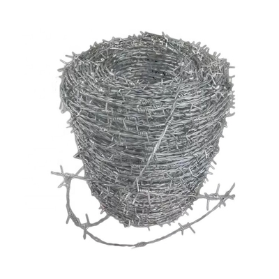 Fil barbelé galvanisé de sécurité pour l'agriculture et l'industrie de 1,6 mm de diamètre de fil barbelé point 4 de longue durée