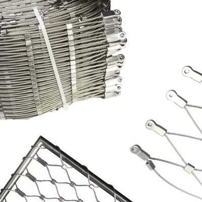 Réseau de sécurité de câbles en acier inoxydable 304 Idéal pour les plantes d'escalade Maillage Taille de 20 mm à 200 mm Tissue de style ferrule durable