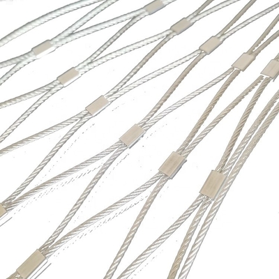Réseau de sécurité de câbles en acier inoxydable 304 Idéal pour les plantes d'escalade Maillage Taille de 20 mm à 200 mm Tissue de style ferrule durable