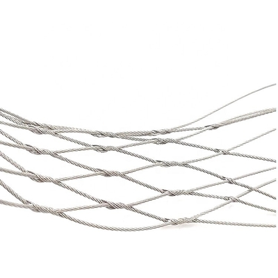 Réseau de sécurité de câbles en acier inoxydable 304 Idéal pour les plantes d'escalade Maillage Taille de 20 mm à 200 mm Tissue de style ferrule durable