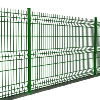 Clôture en PVC revêtue de 3D courbée en treillis métalliques soudés