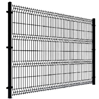 Clôture en PVC revêtue de 3D courbée en treillis métalliques soudés